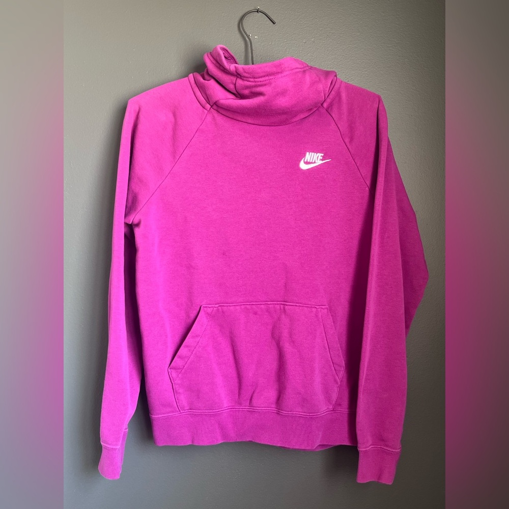 Nike Women's Hot Pink Funnel Neck Sweatshirt